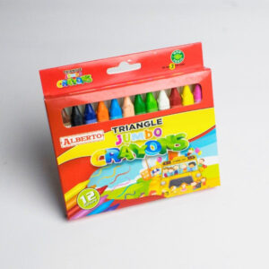 Alberto Triangle Jumbo Crayons Set of 12 Colours Oil Pastel Crayons