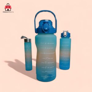 3Pcs Multi Colour Water Bottle Set