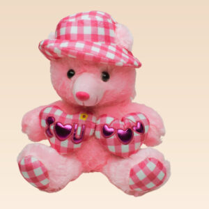 Pink Bear With Double Heart Love Toys