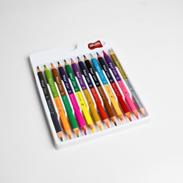 Bahadur Trica Jumbo Pack Of 12 Bicolour Pencils